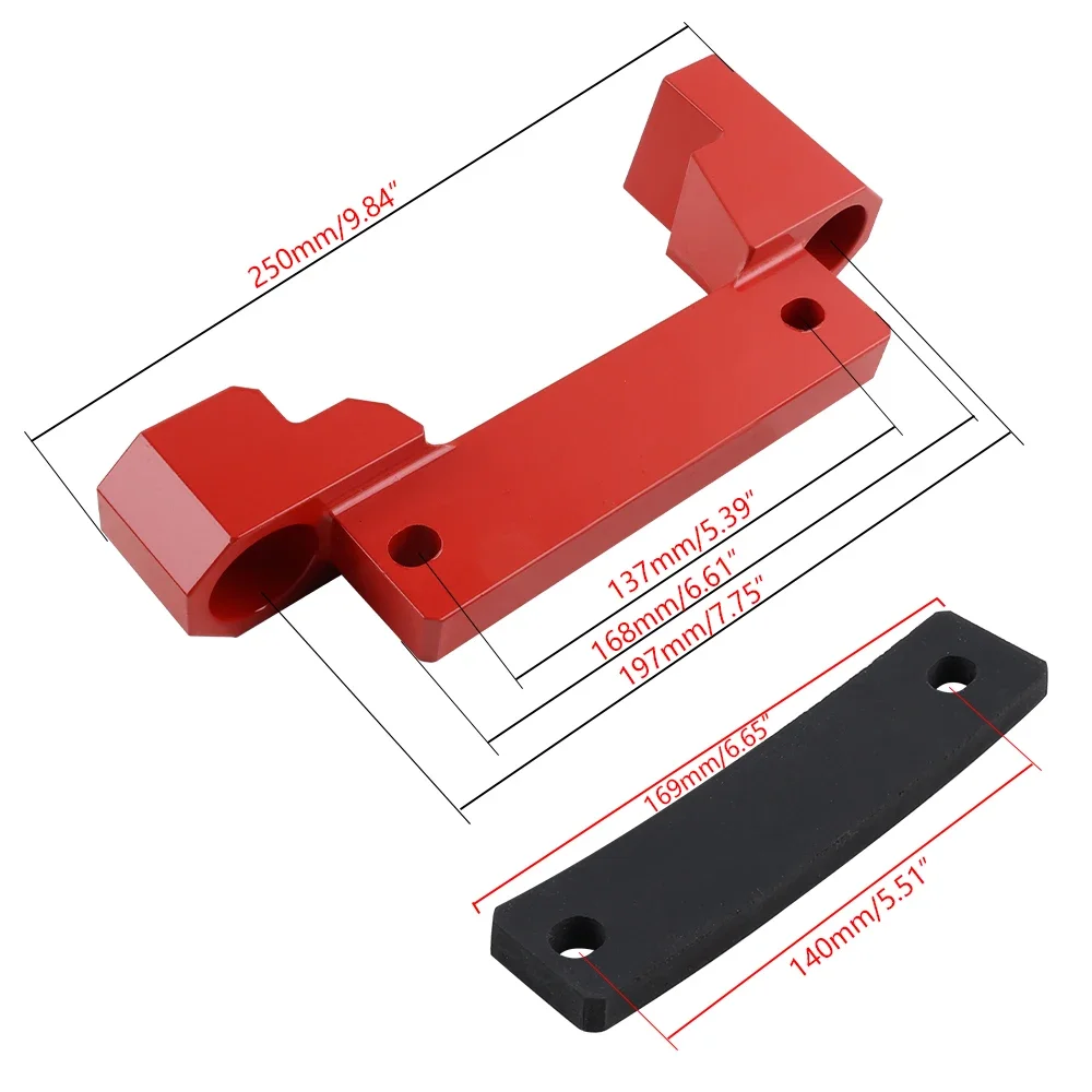 Differential Brace Rear Billet Aluminum Anodized Red For 2015-2020 Challenger Charger Hellcat