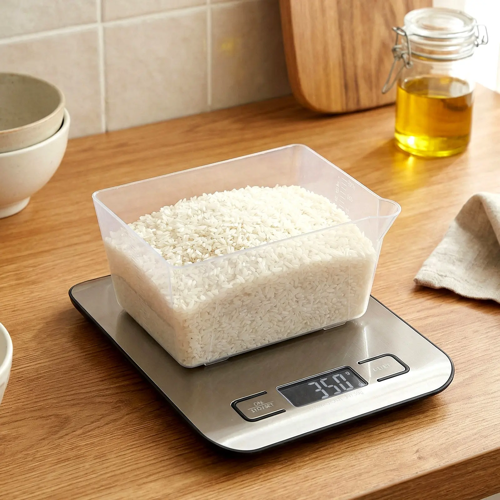 2Pcs 1200Ml Transparent Weighing Bowl for Digital Scales Precise Graduated Measurement Tray Kitchen Food Dog Powder Weighing