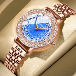 CRRJU Watches Set Luxury Rhinestone Women Fashion Elegant Wristwatch Quartz Watch For Girl Ladies Clock Relogio Feminino