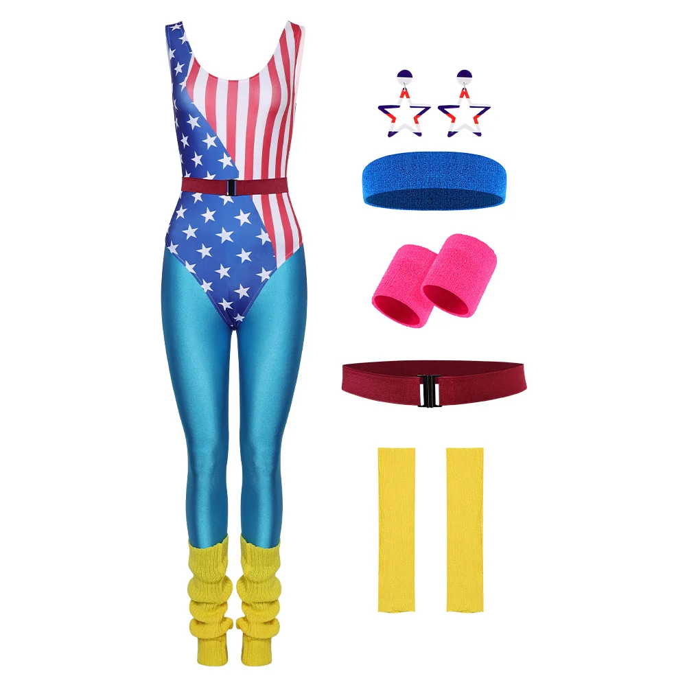 Ubaywey Costume 80's Hippie Disco Hawaiien - Chemise Short Chapeau Pour Hommes Et Femmes