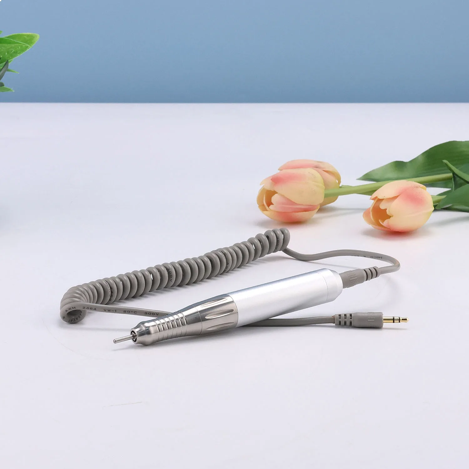 65W Coreless Nail Drill Handpiece with 24V High Power Motor Low Vibration E File for Pedicure