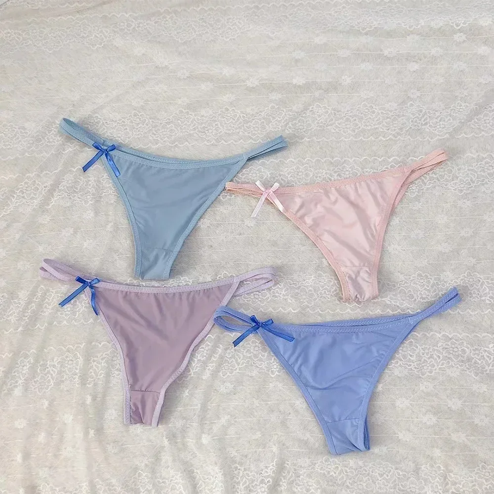 1 pcs Seamless Thongs For Women Sexy Thong Lingerie Woman Translucent Mesh Strings Soft T-back Underwear Tangalar Tpanties