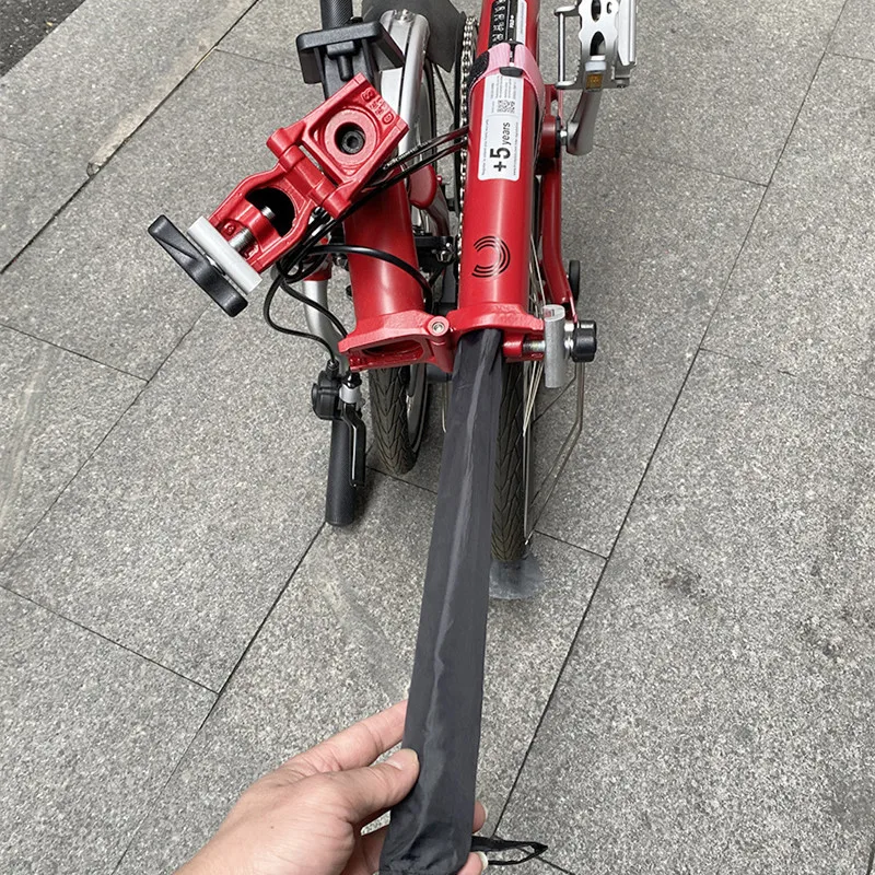 Borsa per bicicletta in tessuto piccola borsa di sicurezza per binario ad alta velocità della metropolitana borsa per copertura dell'acqua antipolvere per auto pieghevole Brompton Uk applicabile