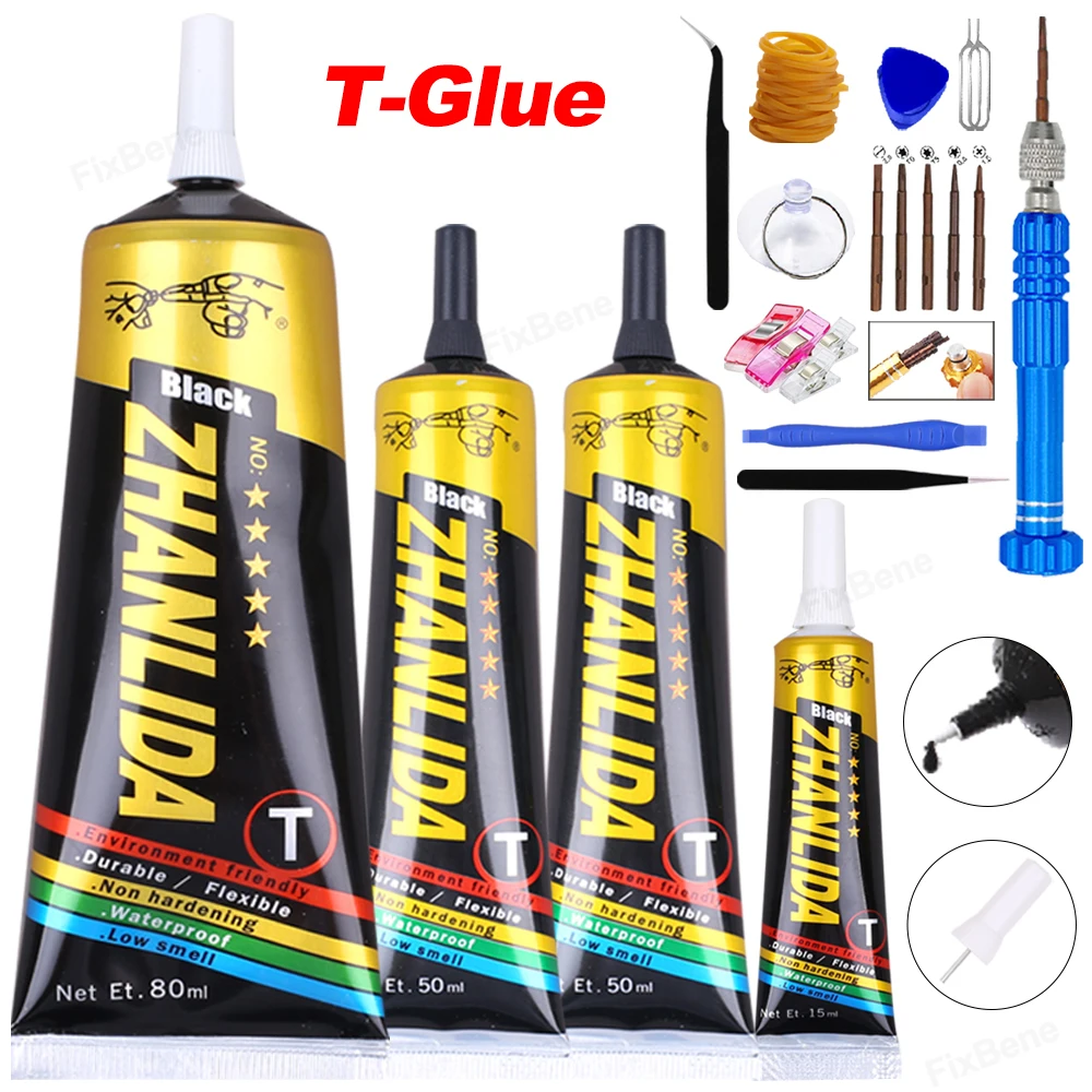 Zhanlida Cell Phone Black Glue Mobile LCD Screen Display Repair Tools Speaker Watch Adhesive Strong Ceramic Crafts Plastic Model