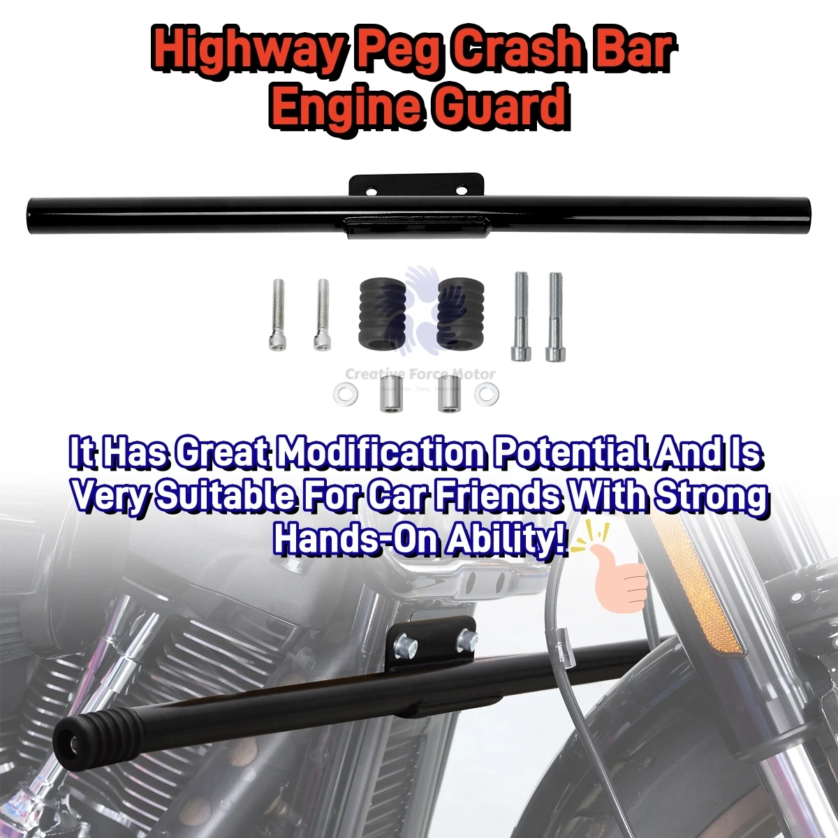 Front Crash Bar Engine Guard Motorcycle Parts Highway Peg Slider For Harley Davidson Low Rider S ST 2022-2025 Softail Street Bob