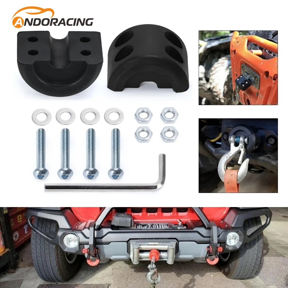 Universal Auto Offroad ATV UTV Cable Hook Stopper Winch Mount Stop Rope Line Cable Saver Car Accessories Parts