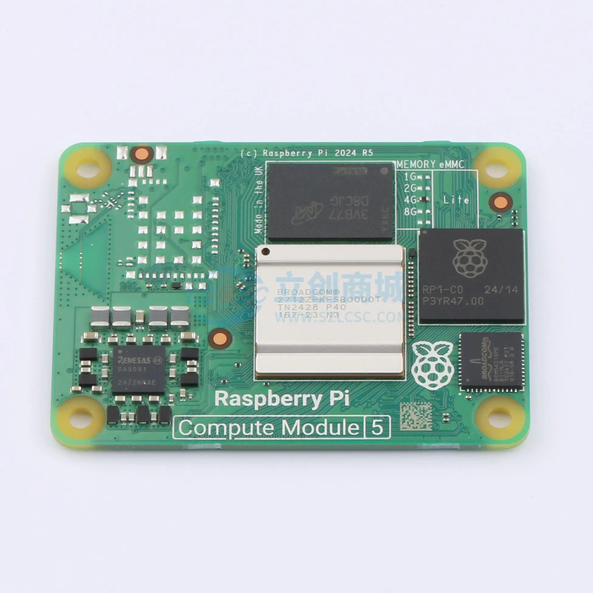 Raspberry Pi CM5004000-(Compute-Module-CM5,-4GB-RAM/0GB-eMMC,-Non-Wireless) Raspberry Pi