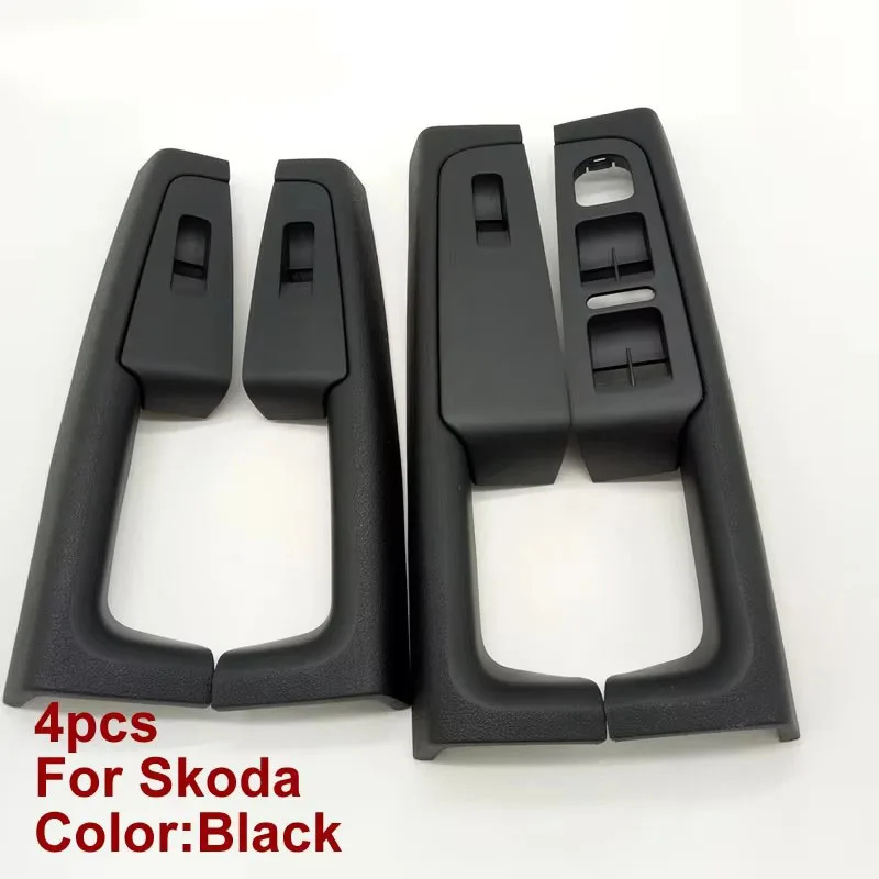 

A Set (Black)For Skoda Superb Inner door handle door armrest, switch box inside the door of the glove package