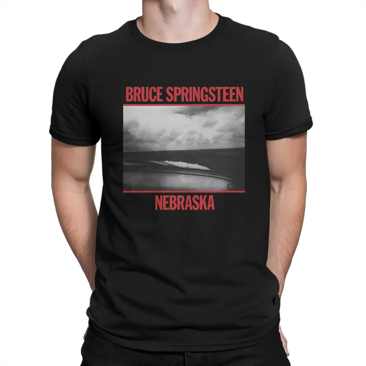 Nebraska Men T Shirt Bruce Springsteen Vintage Tees Short Sleeve Round Collar T-Shirt 100% Cotton Adult Clothes