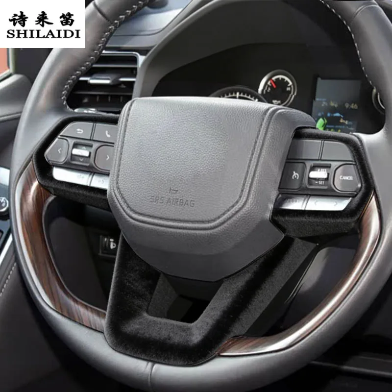 Suede leather Car Wrapping ABS For TOYOTA Land Cruiser LC300 2022-2026 steering wheel frame Gear Shift Knob Armrest Cover Trim