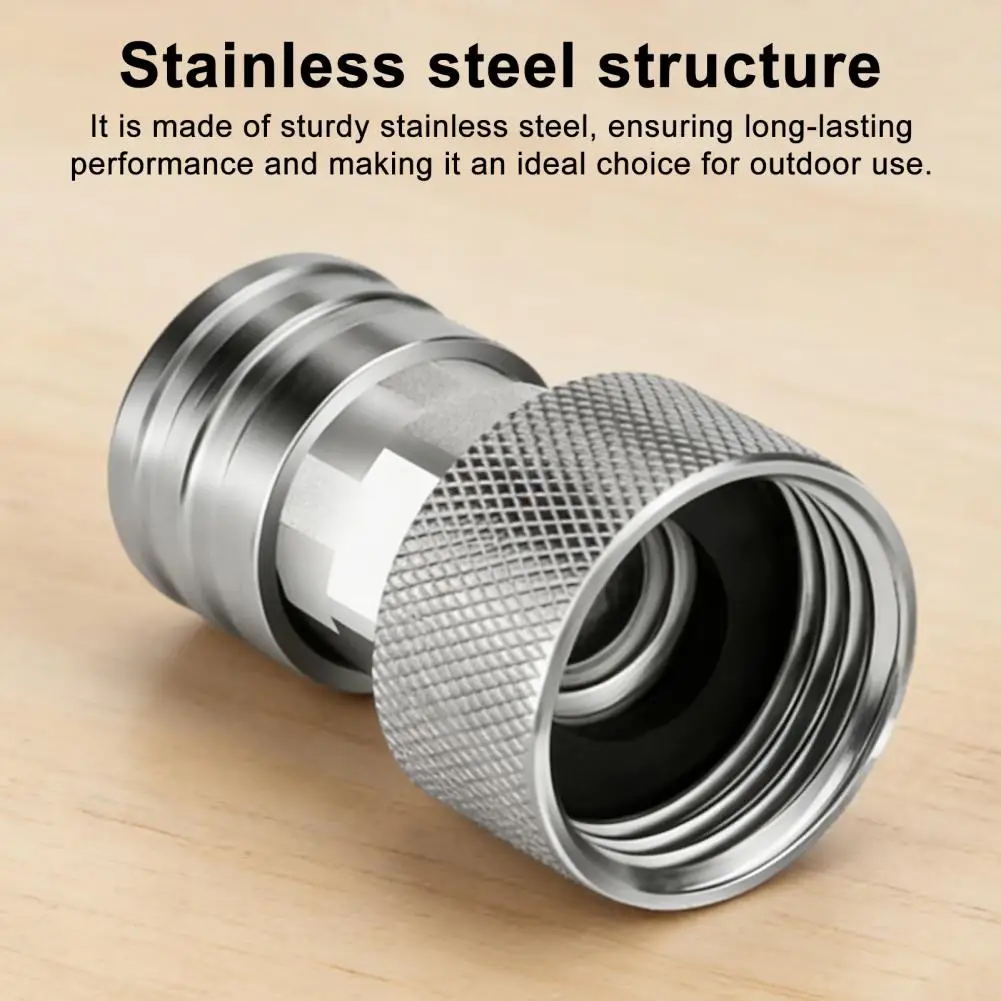 

Leak-proof Hose Adapter Garden Hose Connector Adapter 3/4 Ght to 1/4 Inch Mini Power Washer Attachment Stainless Steel for Car