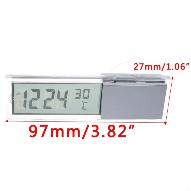 

G92C Mini 2 in 1 LCD Digital Auto Car Truck Clock + Thermometer for w/Suction Cup
