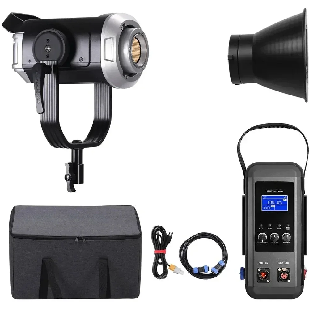 

GVM SD600D 600W Bi-Color LED Video Light High Power Studio Spot Stand Photography Video Shooting APP/DMX Control 2700K Lighting