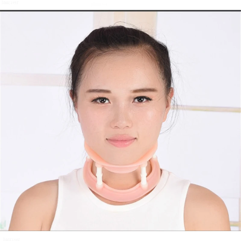 Adjustable Neck Support Silicone Cervical Collar Cervical Vertebra Tractor Separated Collar Support Orthotics