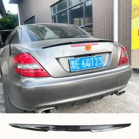 R171 스포일러 쿠페 M4 스타일 카본 룩 리어 윙 바디 키트, 메르세데스 벤츠 SLK 클래스 R171 2004-2011 SLK200 SLK280 SLK300 SLK350