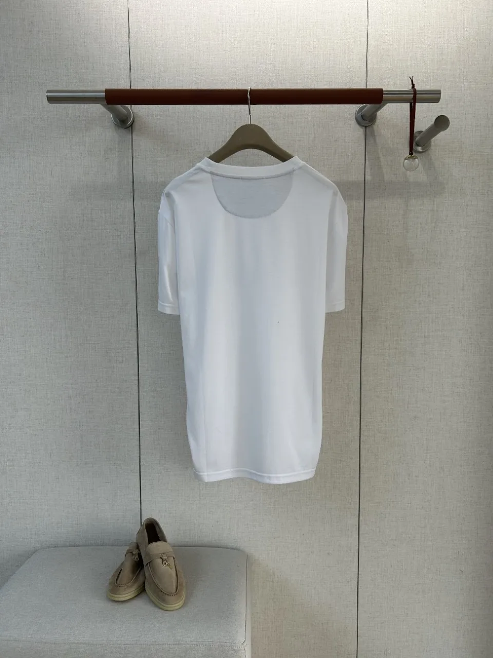 Mens Old Money Style High Count Long Staple Cotton Classical Manor Printed Breathable Draping Skin Friendly Short Sleeve T Shi