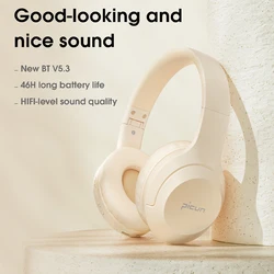 Bluetooth Headphones Picun B-01S Wireless Super Bass Noise Canceling Mic Headse PC Adult Kids  3Colors Foldable StereoEarphones