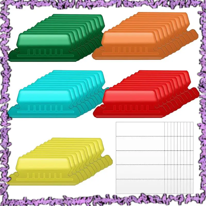 SCLL-50 Pieces Hanging File Folder Labels With 50 Inserts, 2 Inch For Hanging File Folder Labels Hanging File Labels