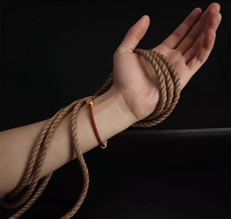 Cuerda de yute Shibari, cordón de Bondage Kinbaku japonés profesional, 100% fibra cruda Natural, paquete sin condiciones, cuerda de cáñamo