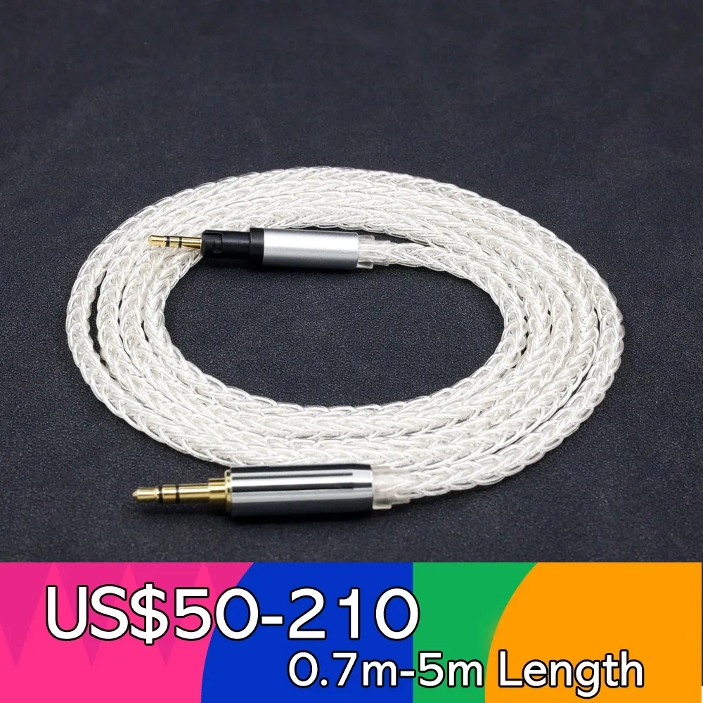 8 Core 99% 7n Pure Silver Palladium Earphone Cable For Austrian Audio Hi-X15 Hi-X65 Hi-X50 X55 Headphones LN008448