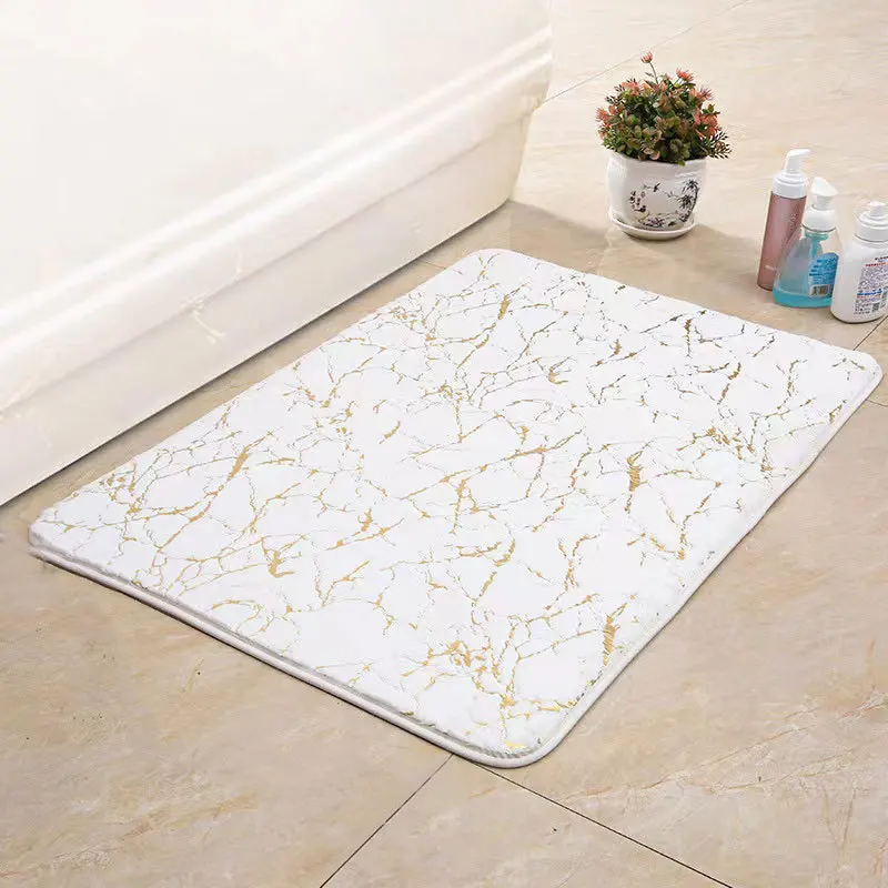 Bath Mat Modern Living Room Area Small Rug Washable Bedroom doormat Bathroom Rectangle Non Slip Toilet Floor Faux Mat