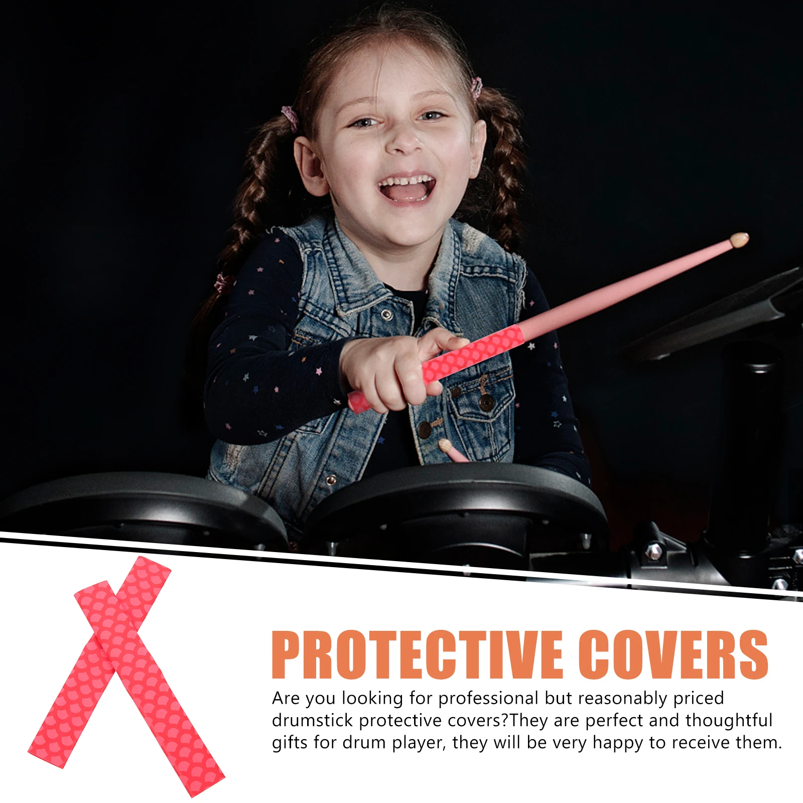 

Drum Stick Non slip Covers Grip Heat Shrinkage Easy Operation Durable Protective Sleeves Irradiation Cross linked Polyethylene