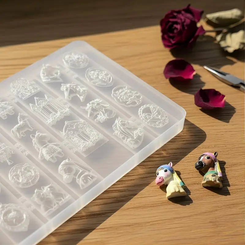 3D Silicone Nail Mold Retro Horse Head Relief For DIY Creating Fashion Manicure Tools Set For Nail Art Lovers