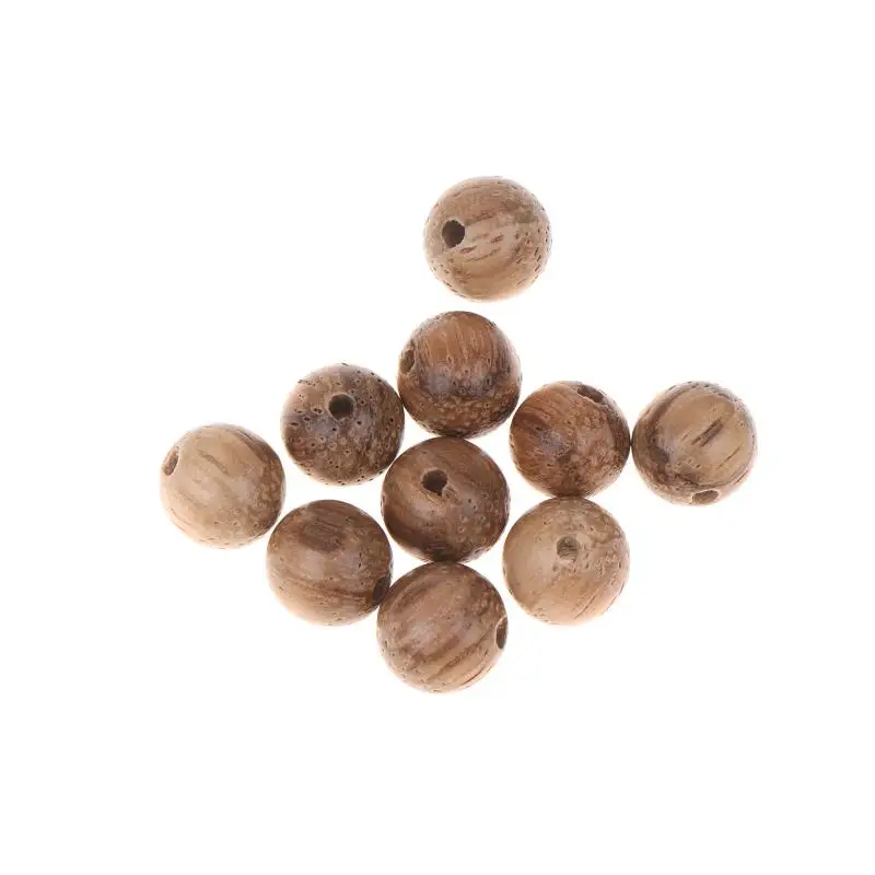 Natural Vintage Wooden Round Loose Beads Sturdy Not Easy to Break for Wedding Decor DIY Woven Macrame Craft Projects