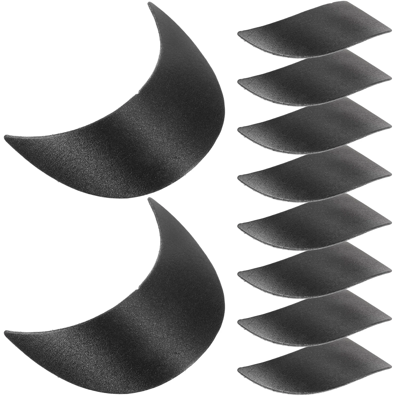 

10pcs Black 15 4x5 2cm Curved Brim Hat Accessories Durable Plastic Baseball Cap Visor Replacement Sun Shield