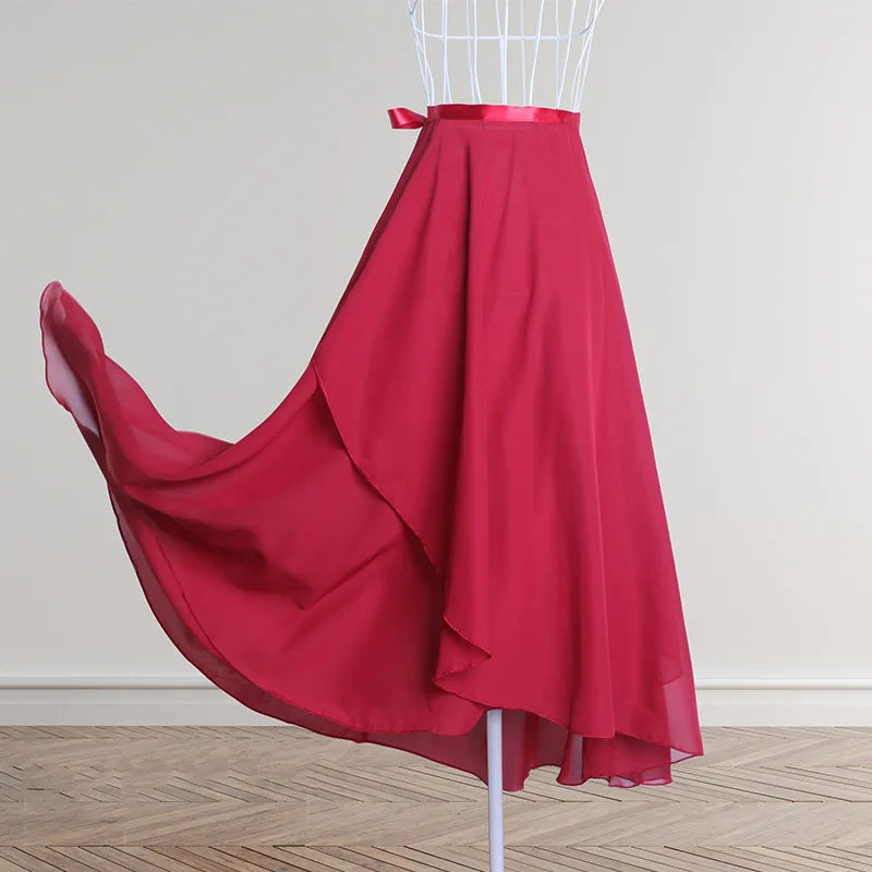 Chiffon Rok Buikdans Vrouwen Gypsy Lange Rokken Dancer Praktijk Dragen Diverse Dans Rok