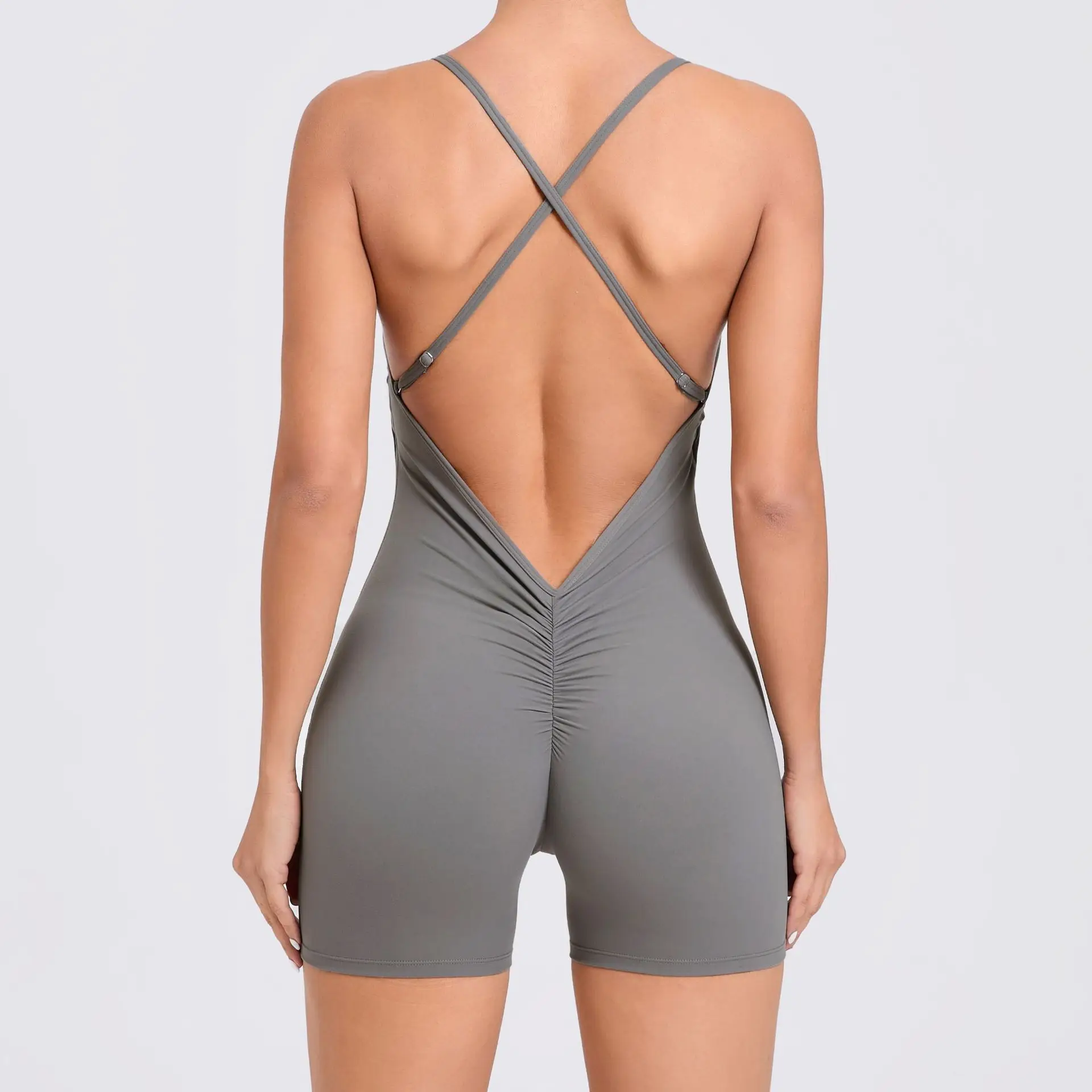 Tuta aderente da yoga da donna Tuta sportiva da fitness casual da donna Senza maniche Slim Activewear Tuta intera da donna