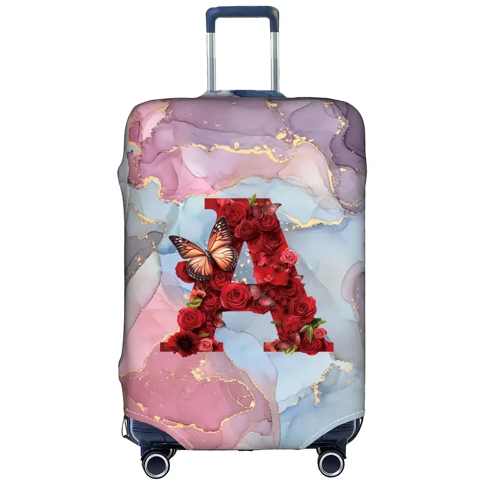 Stretch Fabric Luggage Cover Suitcase Protector Baggage Case for18-32 Inch Suitcase Case Red Rose Series Travel Organizer