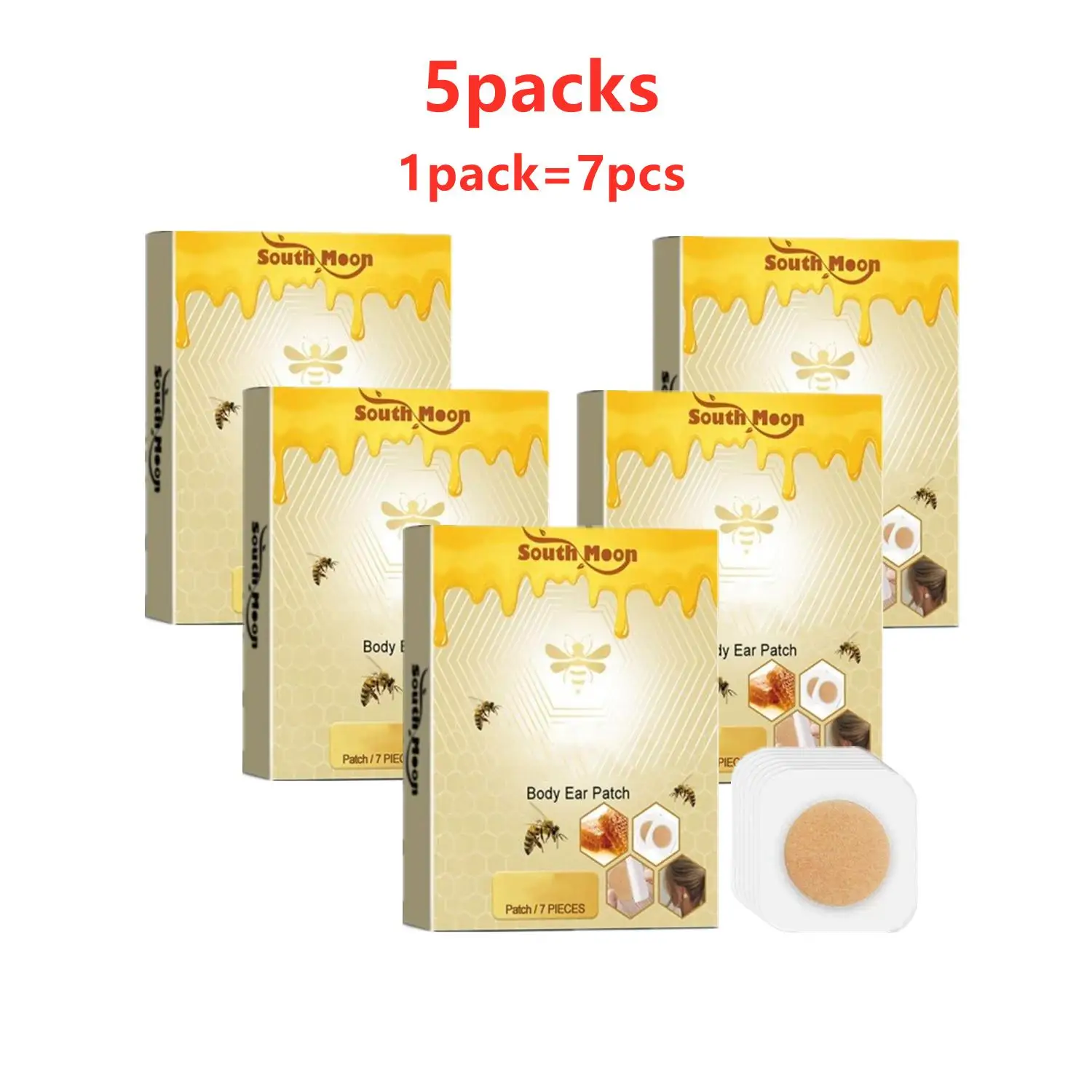 

5 Packs New Zealand Bee Ear Patch Acupoint Patch Ear Sticker Fast Burning Fat Improve Figure Body Health Care
