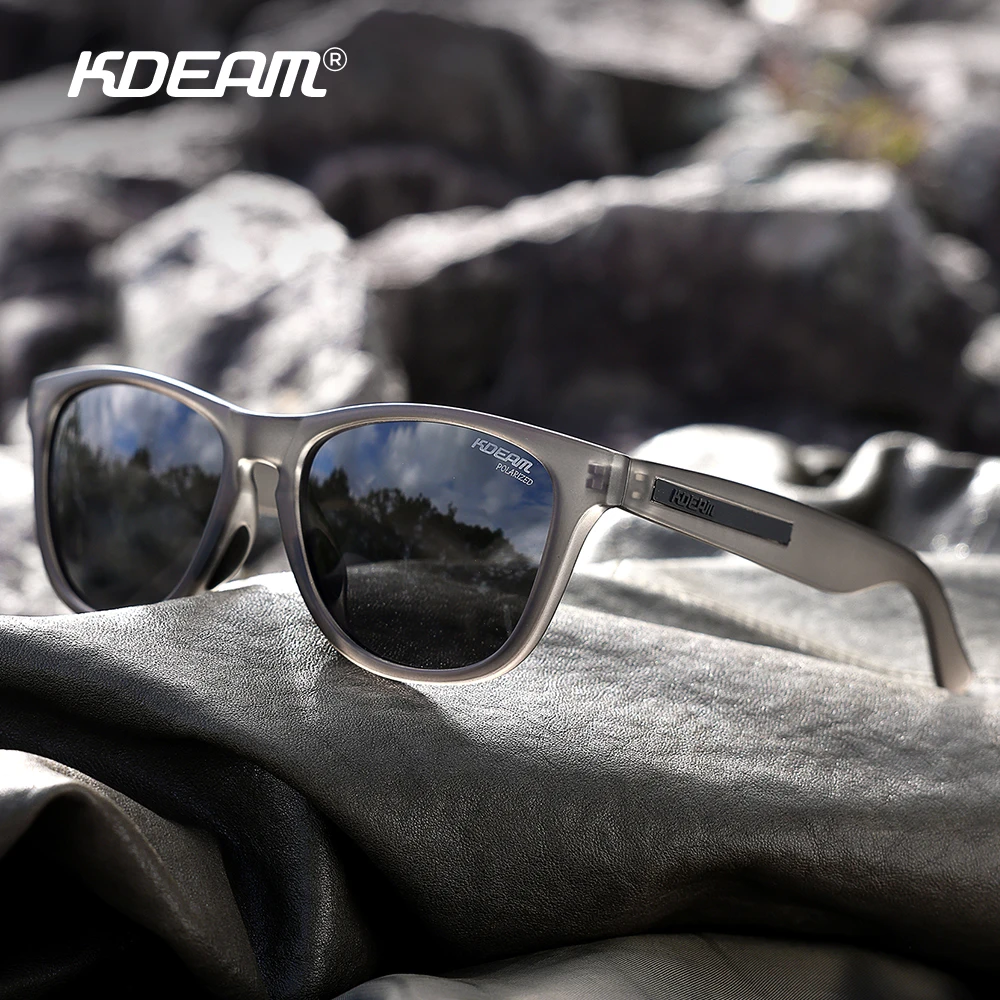 KDEAM New Lightweight TR90 Men's Sunglasses Polarized Eye-Impenetrable Mirror Sun Glasses For Women Zipper Case Included