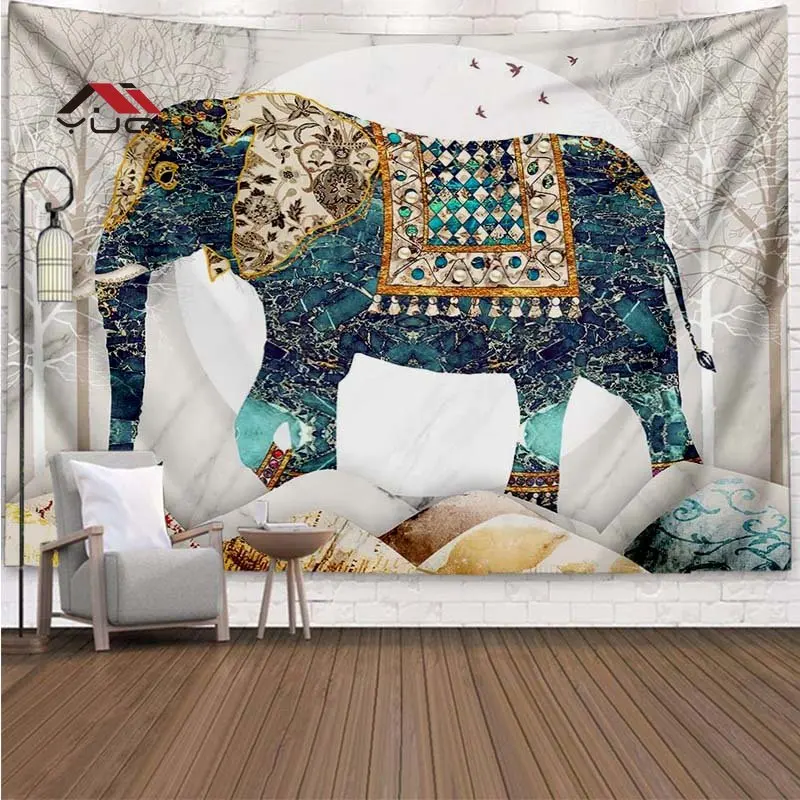 

Elephant Tapestry Bohemian Hippie Boho Trippy Indie Aesthetic Wall Tapestry Mystic Vintage Wall Hanging Home Decor 6 Sizes