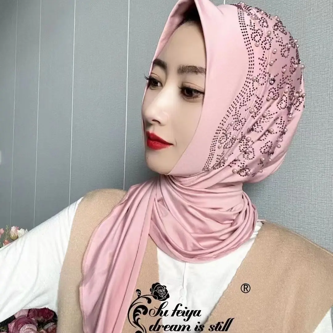 Hijab musulmán para mujer, pañuelo para la cabeza con borlas, bufanda de gasa, oración de Malasia, Kufi, Islam, Arabia Saudita, lujo, envío gratuito, Verano