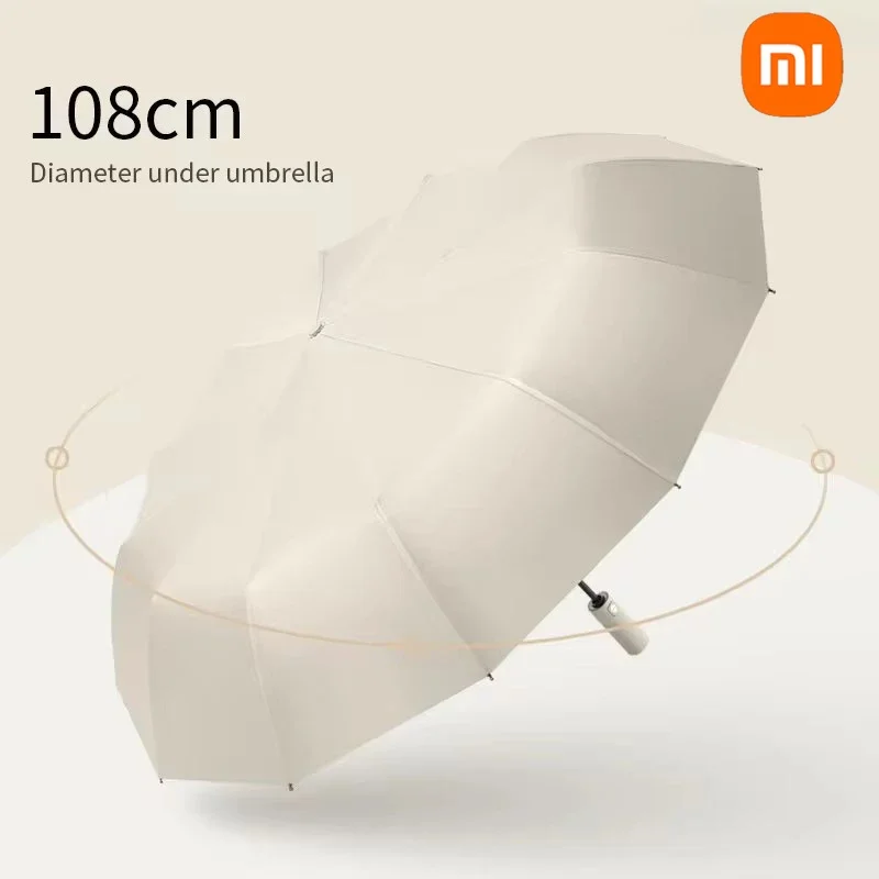 Xiaomi Mijia Fully Automatic Umbrella Black Glue Anti UV Rain Sun Folding Enlarge Reinforce Multicolor Windproof Large Size HOT