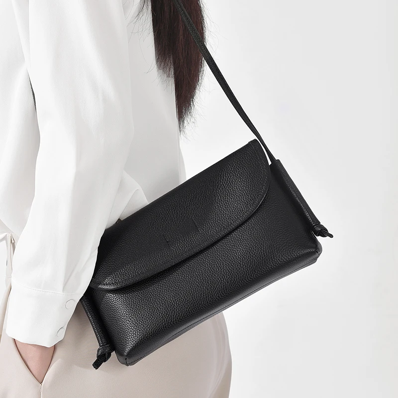 

Вместительная винтажная кожаная сумка через плечо для женщин, новая модная сумка-хобо из натуральной коровьей кожи, универсальная для офиса, повседневных поездок и путешествий