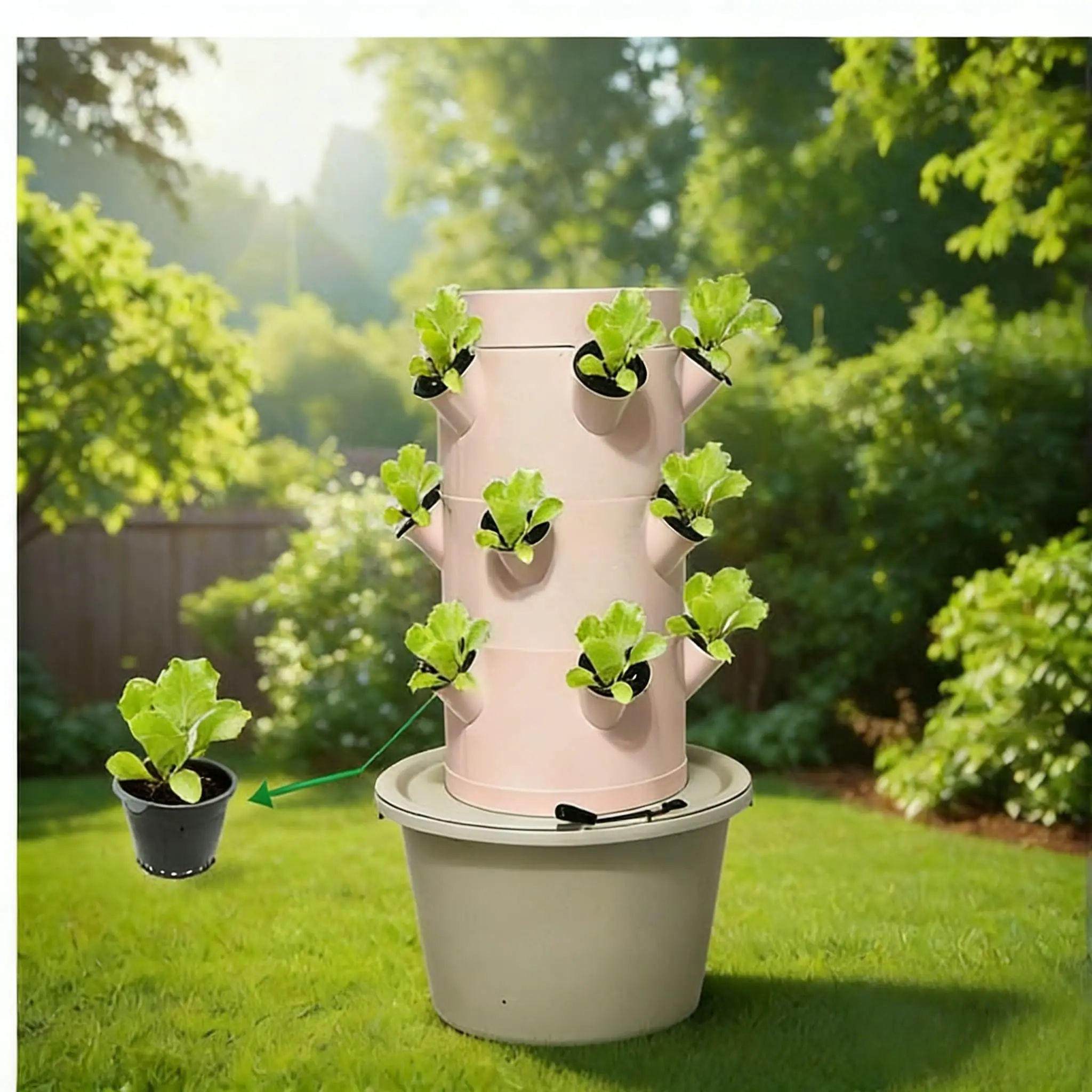 Vertical Hydroponic Growing System | 3-Layer 15-Hole Indoor Garden Kit with 6 LED Grow Lights & Water Pump | Soil-Free Smart Planter for Kitchen Herbs & Veggies | No Seeds Included
