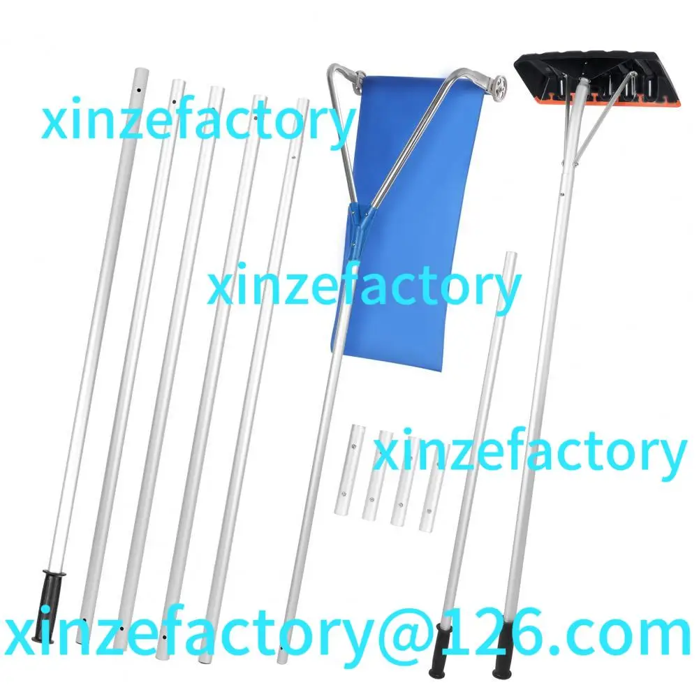 Customizable Râteau de toit à neige extensible en métal avec coussinets coulissants