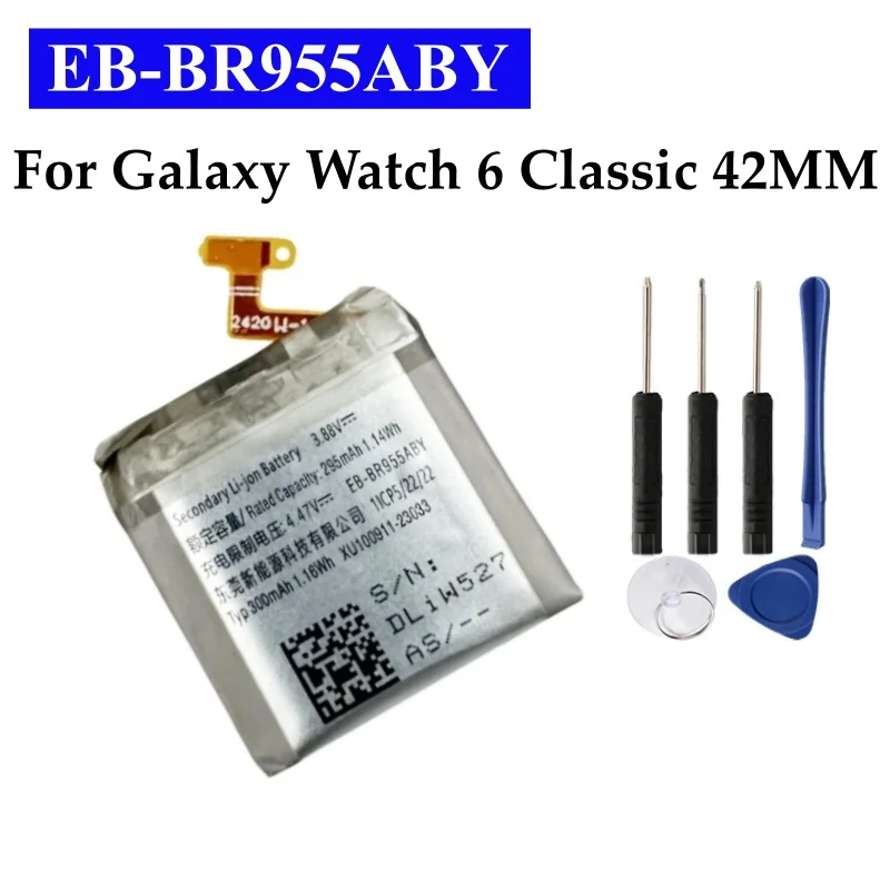 New Hight Quality EB-BR955ABY Battery For Galaxy Watch 6 Classic 42mm SM-R950 EB-BR955ABY + Free Tools