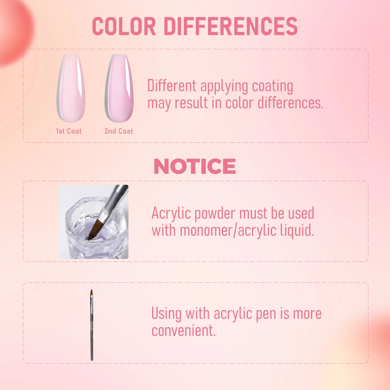 ROSALIND Acryl-Nagelset, Nagelkunst-Dekorationen für Nagelverlängerung, Maniküre-Set, Lieferant, professionelles Acrylpulver, Weiß, Rosa