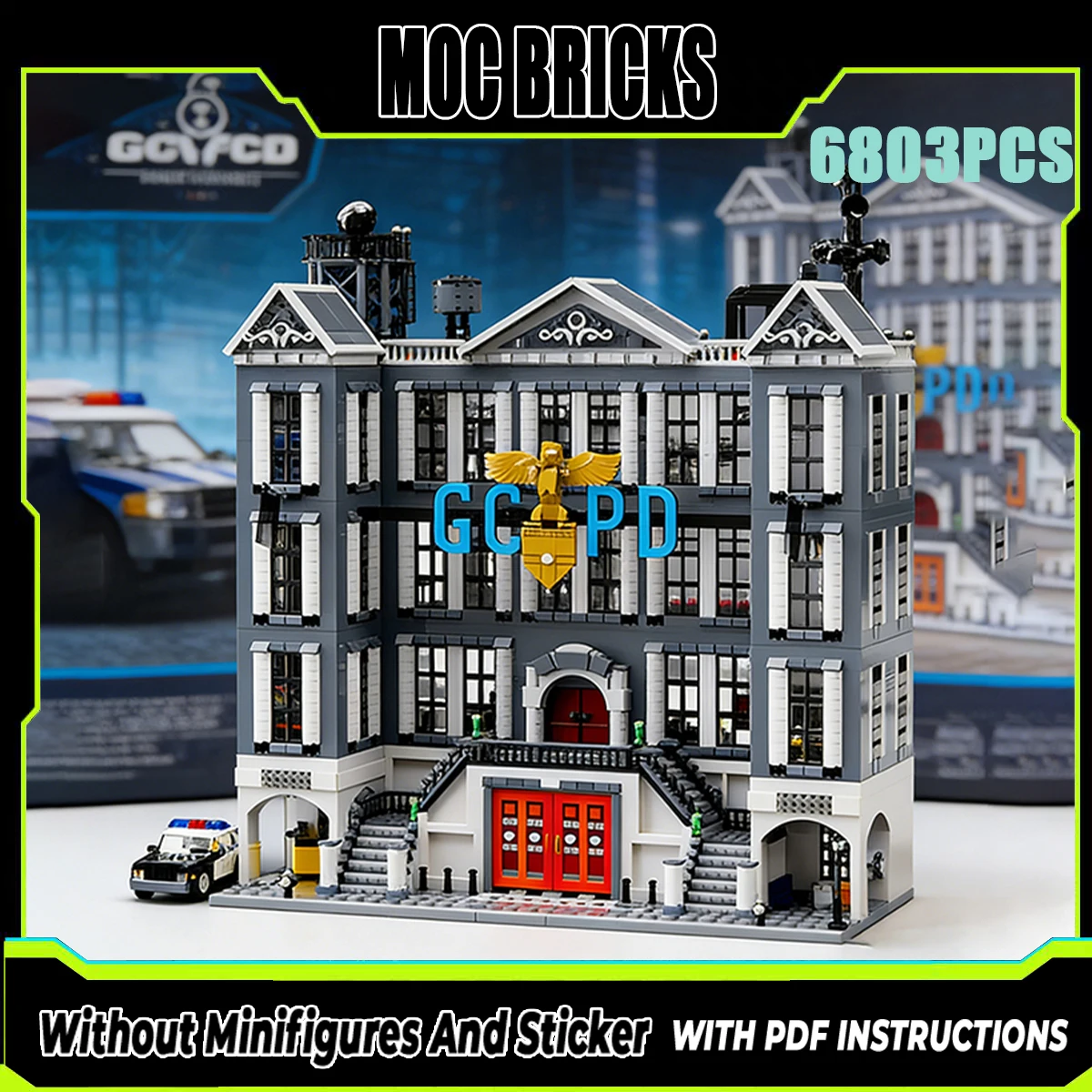 Modèle de bâtiment Moc Street View, briques GCDP Technology, blocs de construction modulaires, cadeau, jouets de Noël, ensemble de bricolage, assemblage