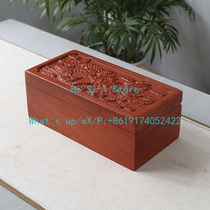 Jewelry box (magnetic attraction) Vietnamese rosewood, mahogany small box, jewelry box, home play seal storage box