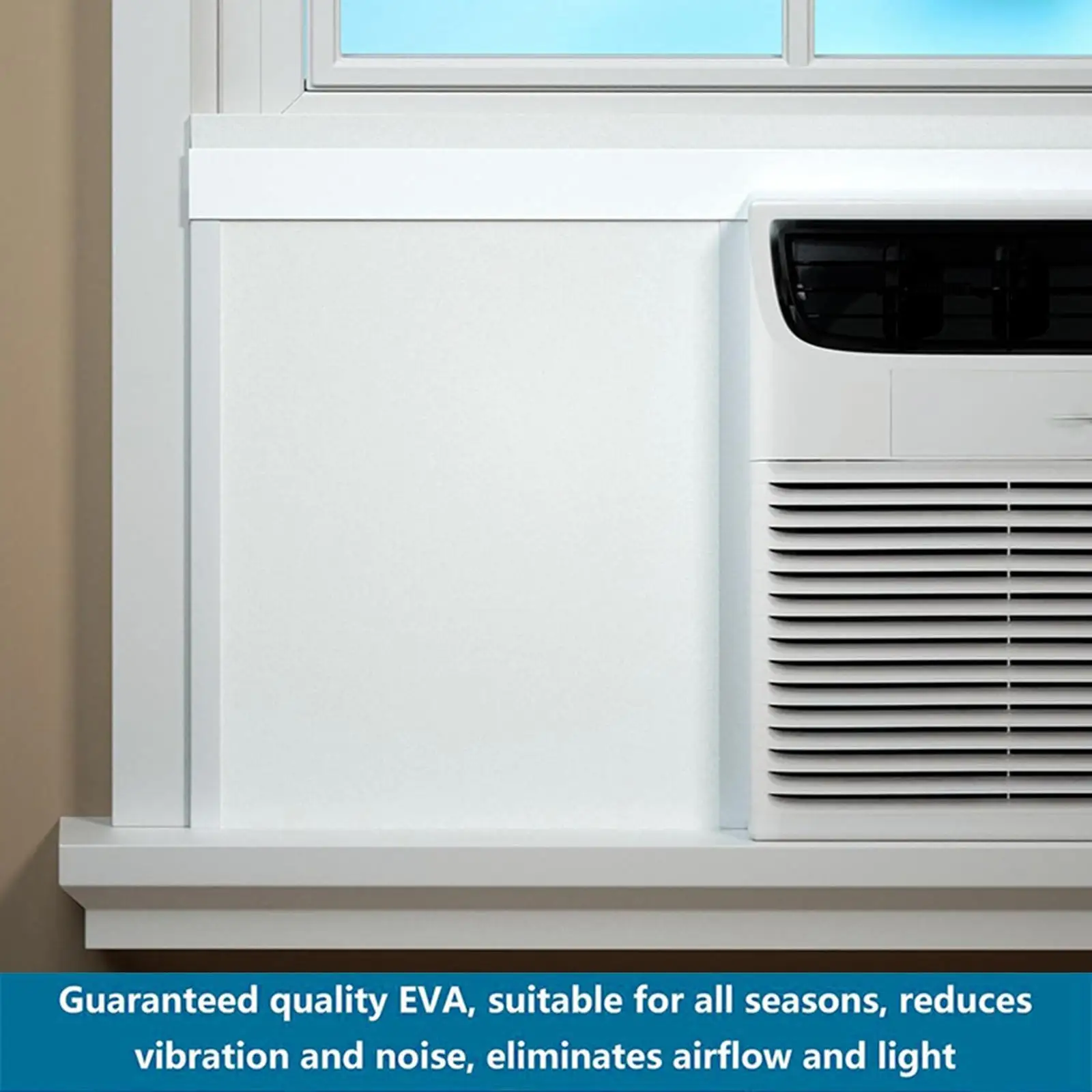 Thick Window Air Conditioner Insulation Panel Side Sealing for Draft Heat Sunproof Replacement 17 Inch