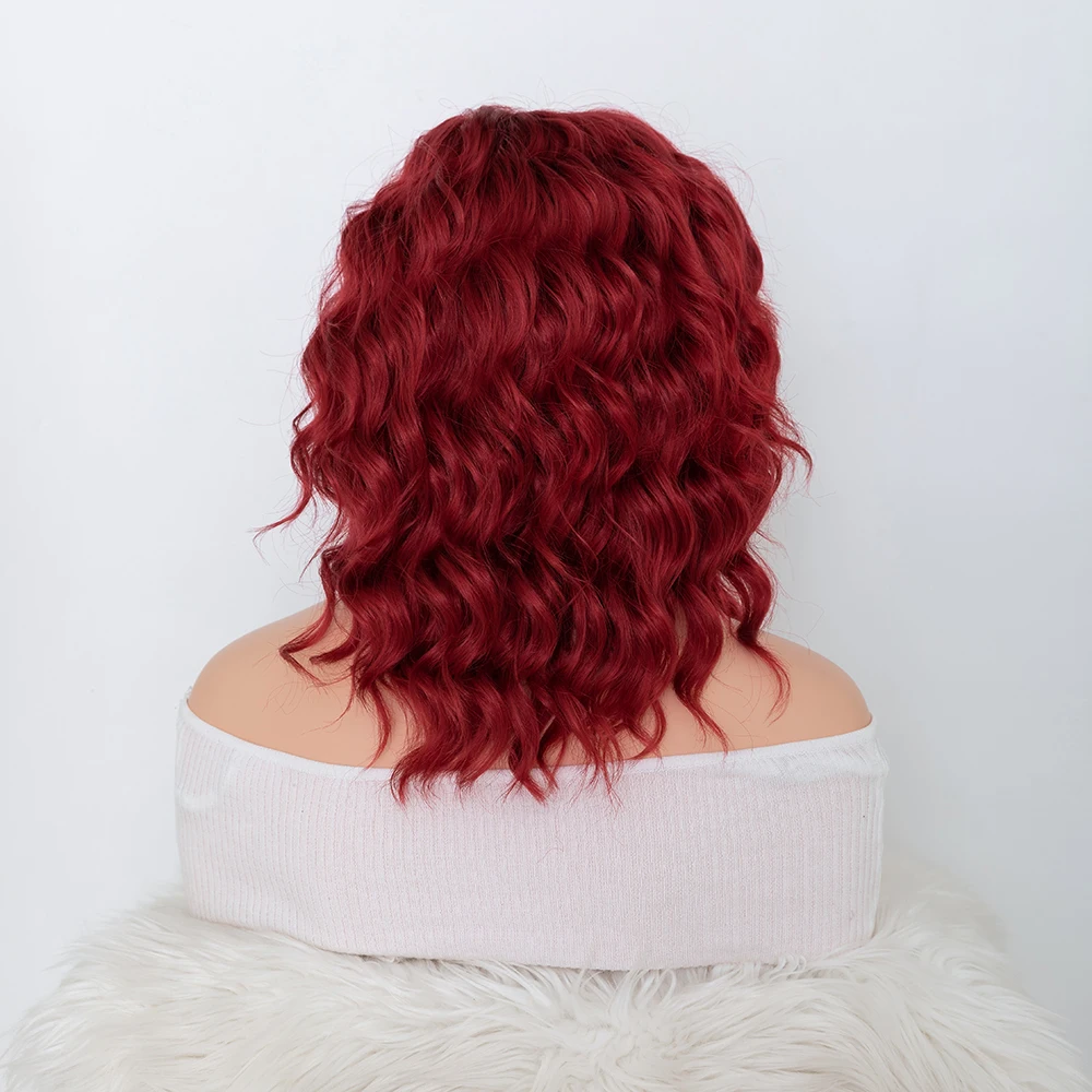 Synthetic Lace Front Wig HD Transparent Hairline Natural Looking Short Shoulder Length Color Bleached Blonde Bob Wig for Women