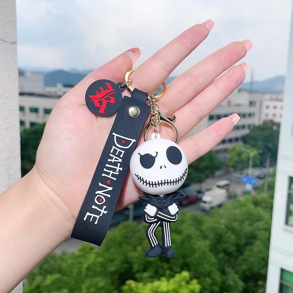 Schlüsselanhänger „Christmas Eve Fright Night“ aus PVC, Halloween-Schlüsselanhänger, niedlicher, persönlicher Skelett-Jack-Rucksack-Schlüsselanhänger, Geschenke – Detail 5