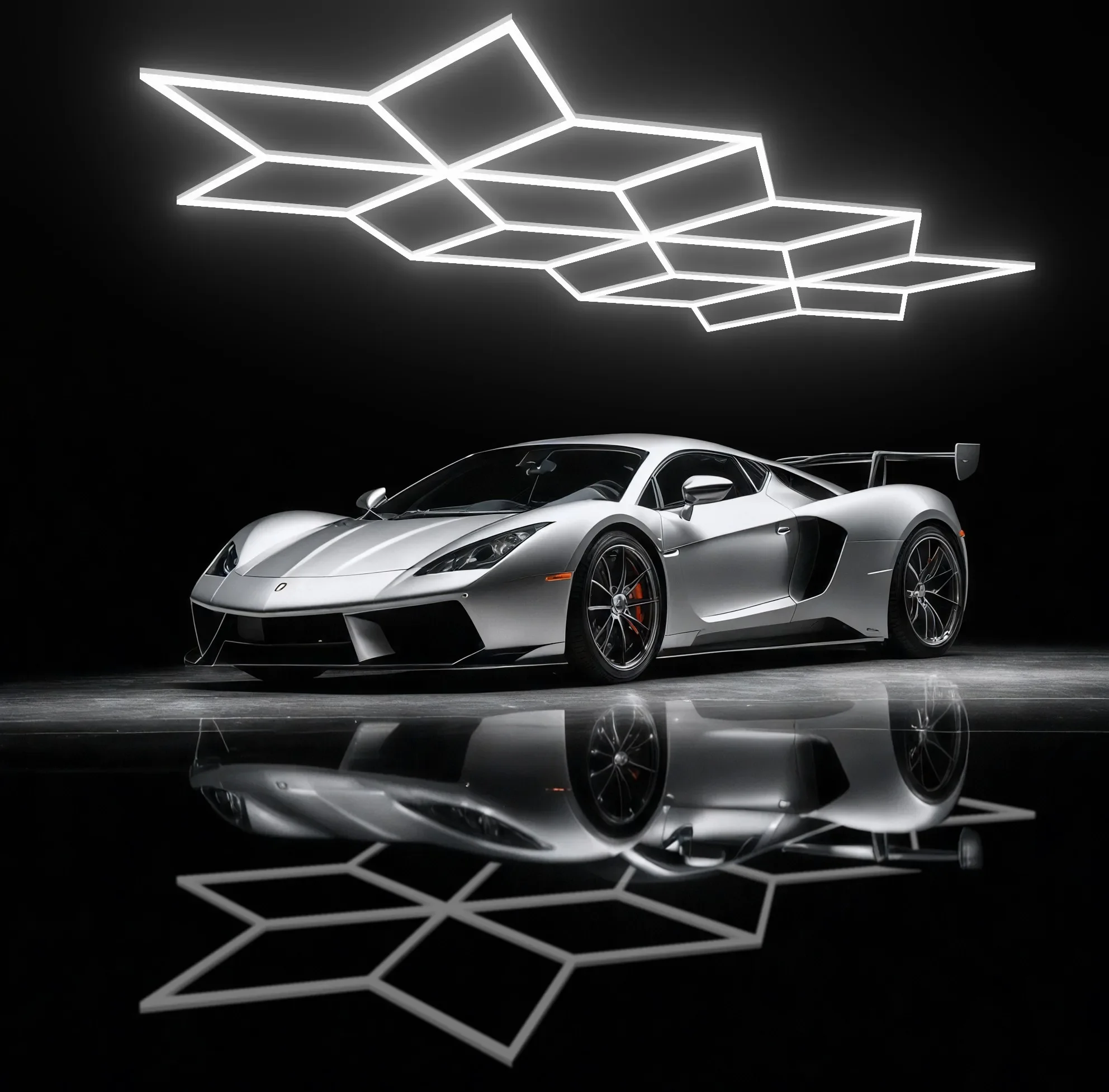 

Modern Led Indoor Gym Garage Ceiling Lights 6500K Wholesale Car Wash Workshop Lighting