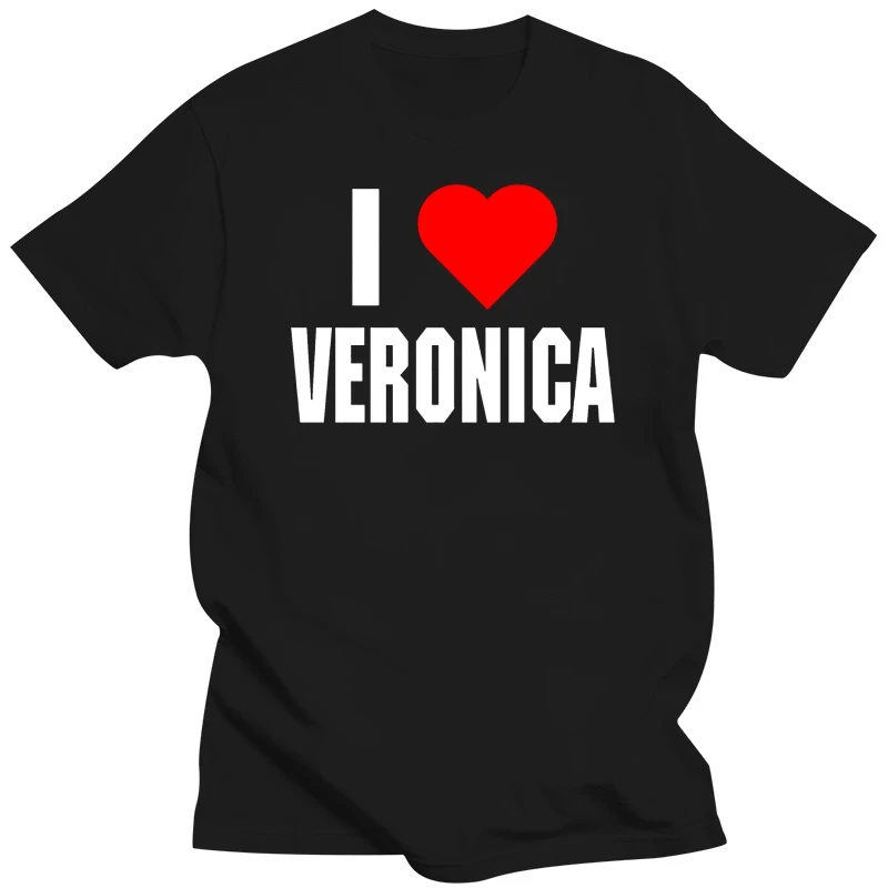 i love veronica t shirt create tee shirt Round Collar Normal Anti-Wrinkle Basic Spring Formal shirt