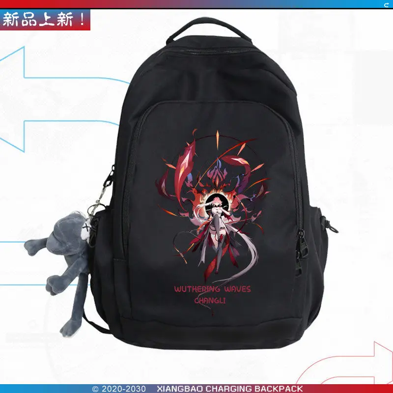 Mingchao Game Peripheral Long Distance Two-Dimensional For Teenagers Boys And Girls Students Double Shoulder Travel Backpack JL